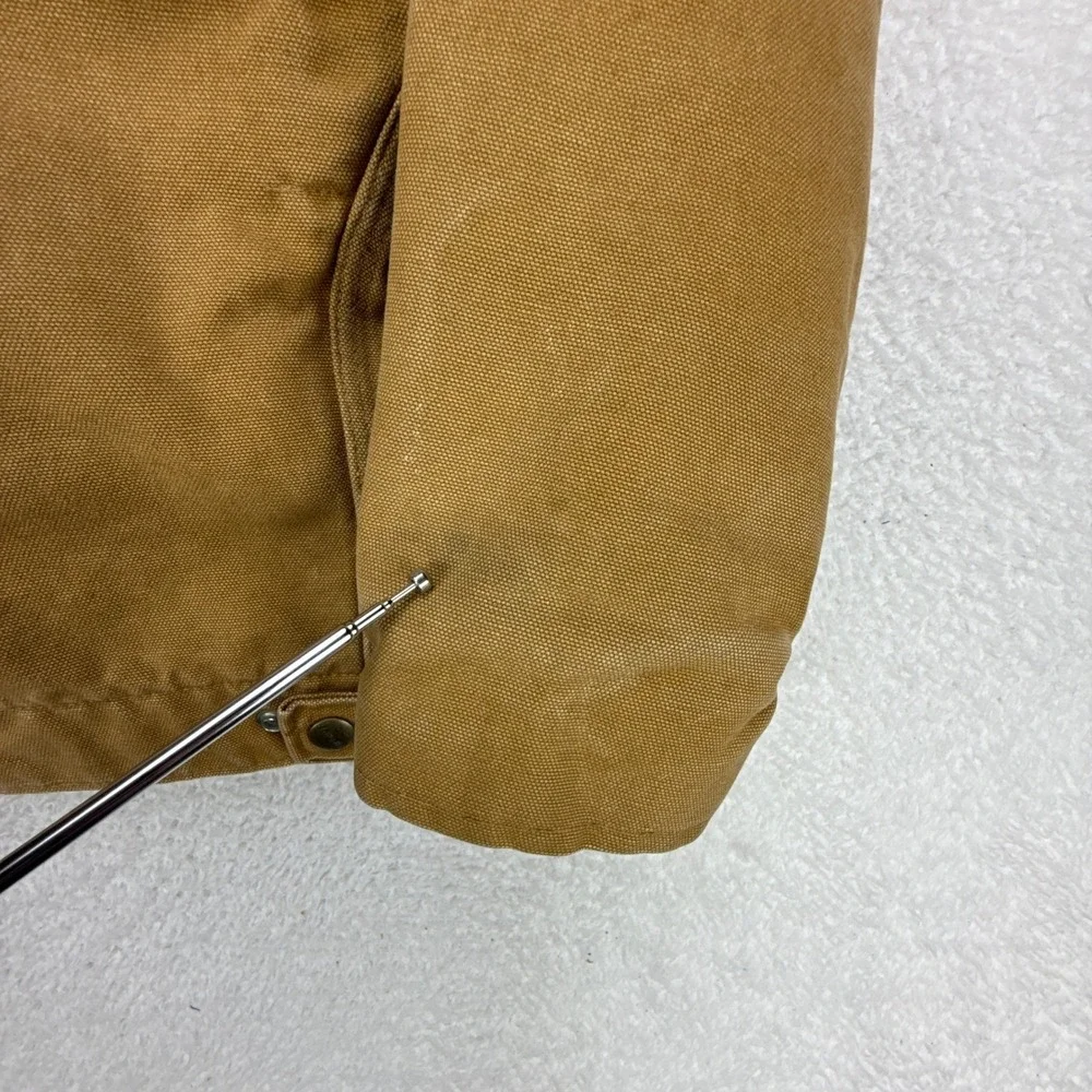 Carhartt‎ Detroit Jacket Quilt Lined Youth Medium Y20 BRN Brown Red Lining